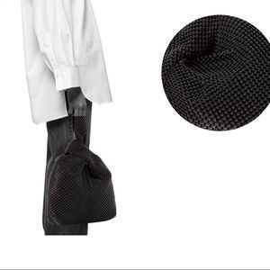 Jessica McClintock Logan Mesh Evening Pouch Black